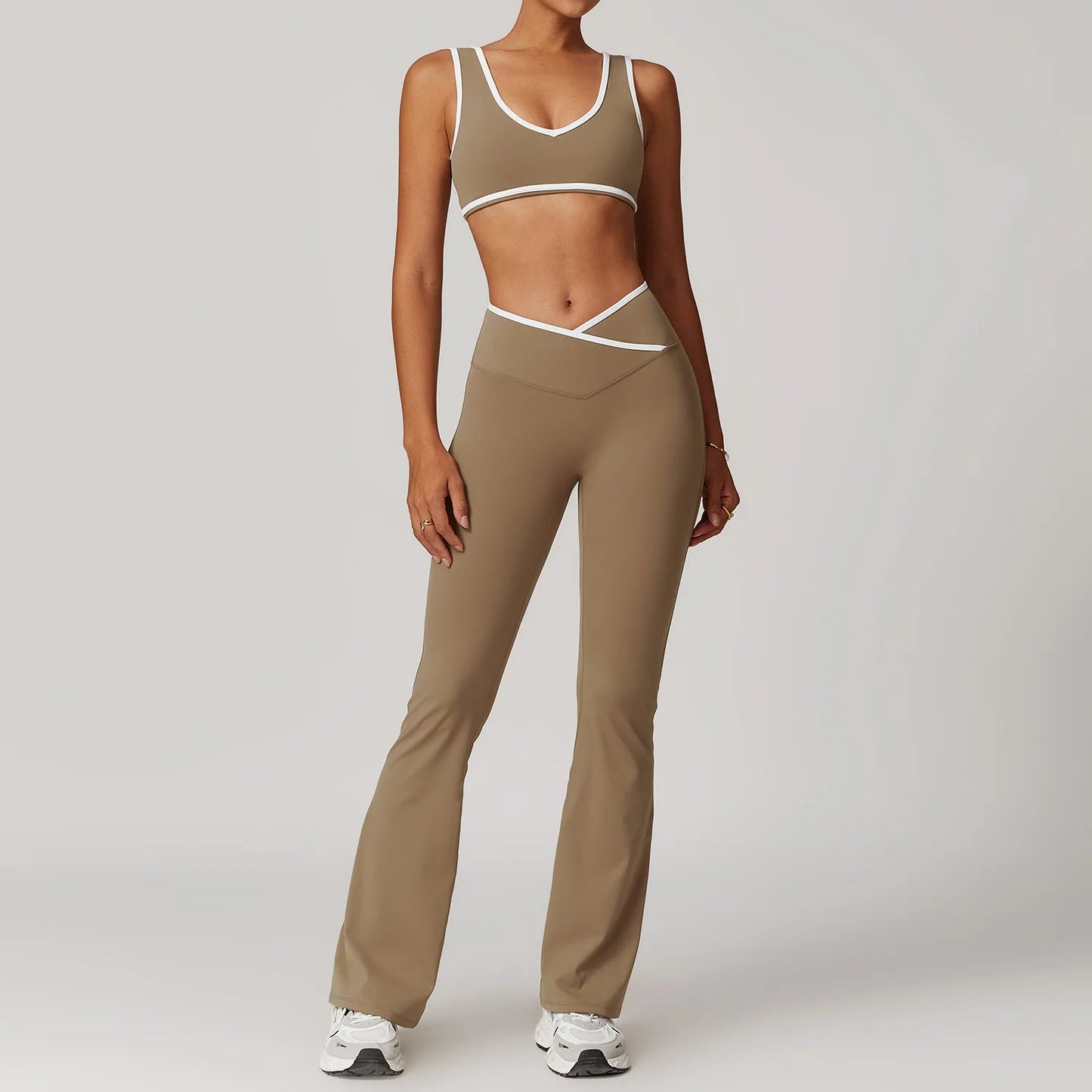 Yoga set 2-piece workout outfit fitness sportswear gym tracksuit high-waisted leggings sports bra women's clothing