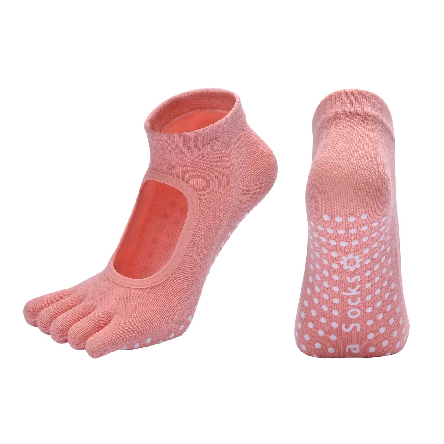 Anti-Slip Yoga Socks – Pilates & Fitness Grip Socks | Comfort & Stability for Home Workouts