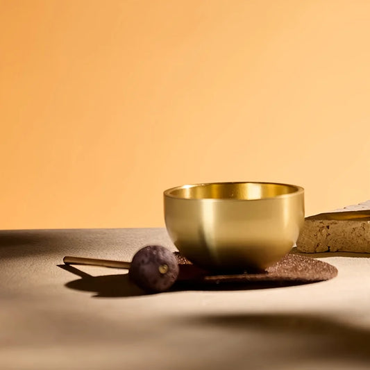 Tibetaanse Klankschaal Set – Handgemaakte Koperen Meditatie Klankschaal met Klopper en Kussen | Voor Yoga, Ontspanning & Sound Healing