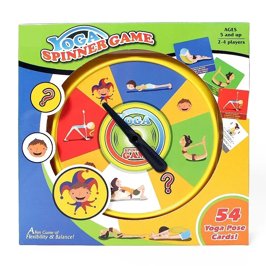 Kindvriendelijk Yoga Spinner Spel – 54 Positiekaarten voor Focus, Balans & Beweging | Ideaal voor Thuis, School & Groepsspel