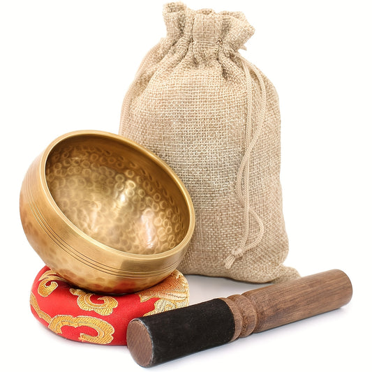 Handgemaakte Tibetaanse klankschaalset, voor yoga, meditatie, mindfulness, genezing en chakra-balancering