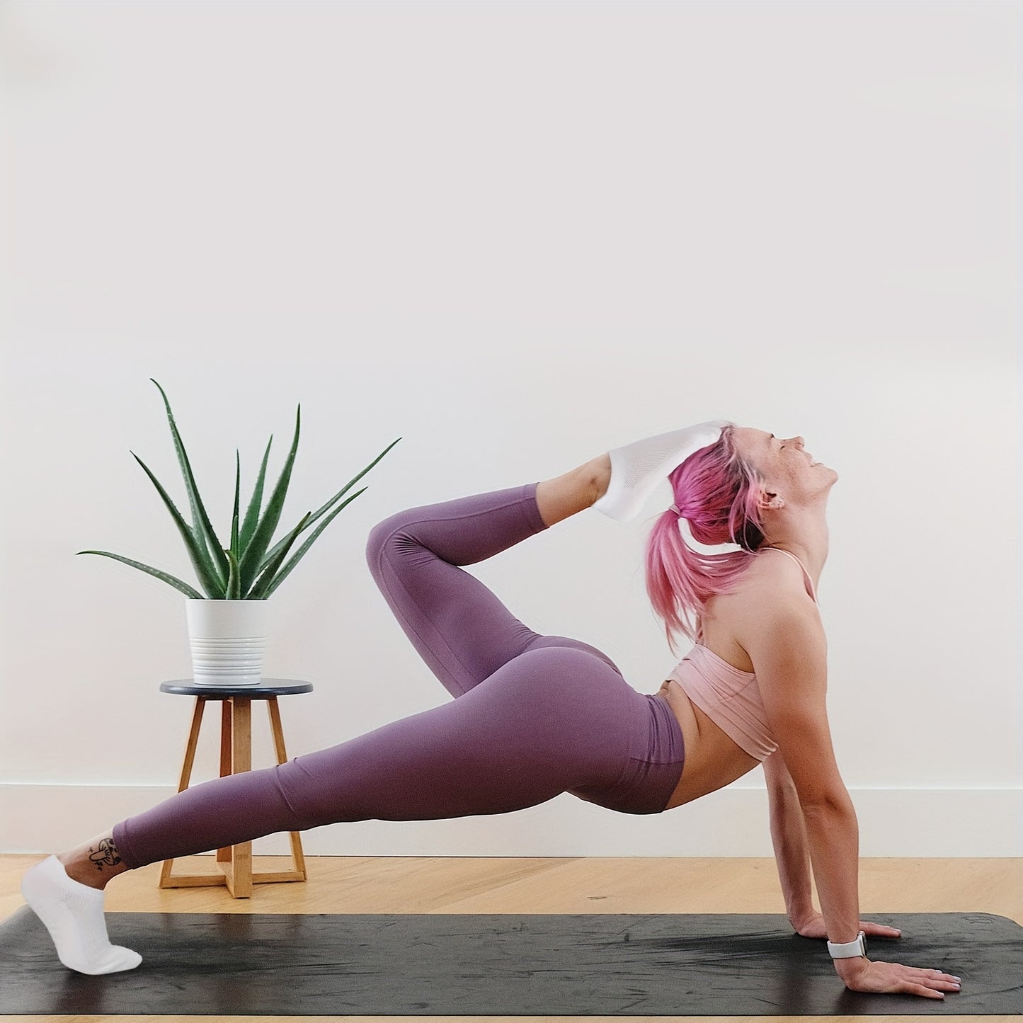 4 paar Pilates-sokken voor vrouwen