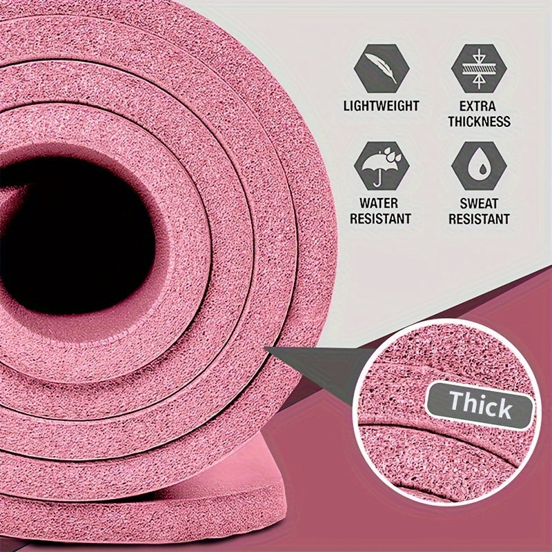 Extra Thick Yoga Mat for Beginners – Non-Slip & Comfortable (NBR)