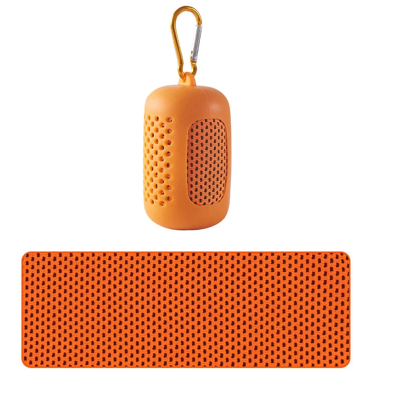 RaviZen Portable Cooling Towel – Siliconen Opbergcase | Sneldrogende Verkoelende Sporthanddoek voor Fitness & Strand