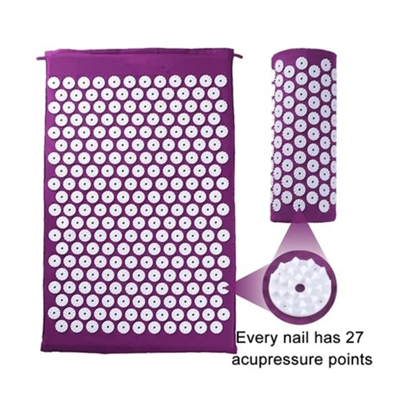 RaviZen Acupressuurmat & Massagekussen – Spike Yoga & Pilates Set