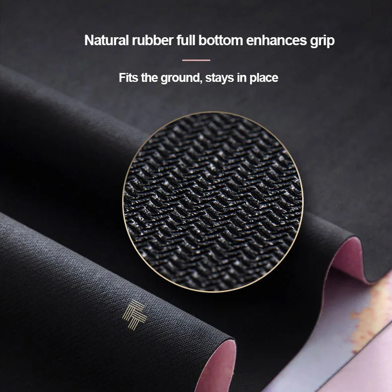 Premium Yoga Mat 1.5mm – Vegan Suede & Natural Rubber | Non-Slip & Extra Large (183x68 cm)