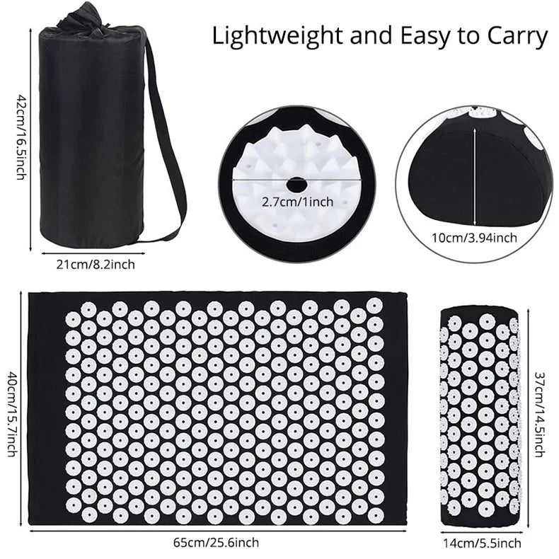 RaviZen Acupressuurmat & Kussen – Sensi Massage Set