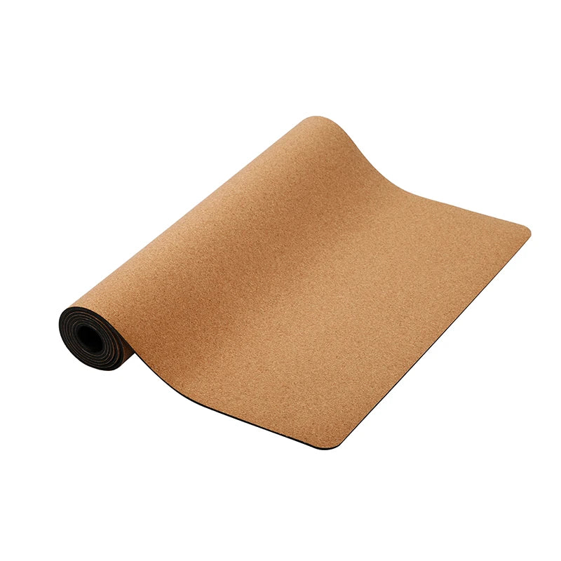 Eco Cork Yoga Mat 3mm – Natural Rubber & Non-Slip | Durable, Comfortable & Extra Grip (183x61 cm)