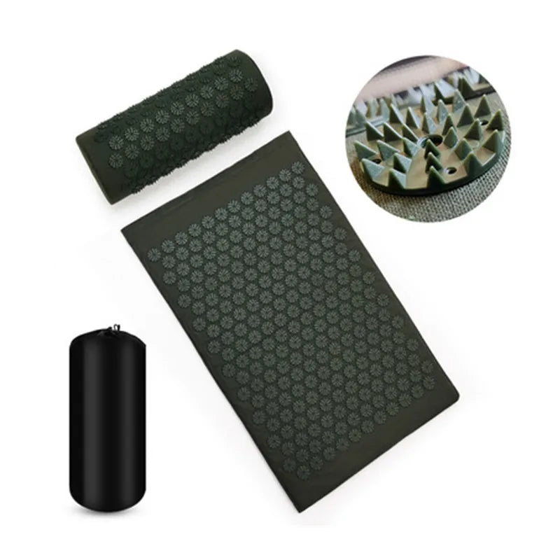 RaviZen Acupressuurmat & Massagekussen – Spike Yoga & Pilates Set