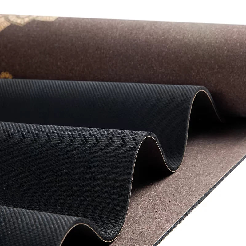 Eco Cork Yoga Mat 3mm – Natural Rubber & Non-Slip | Durable, Comfortable & Extra Grip (183x61 cm)