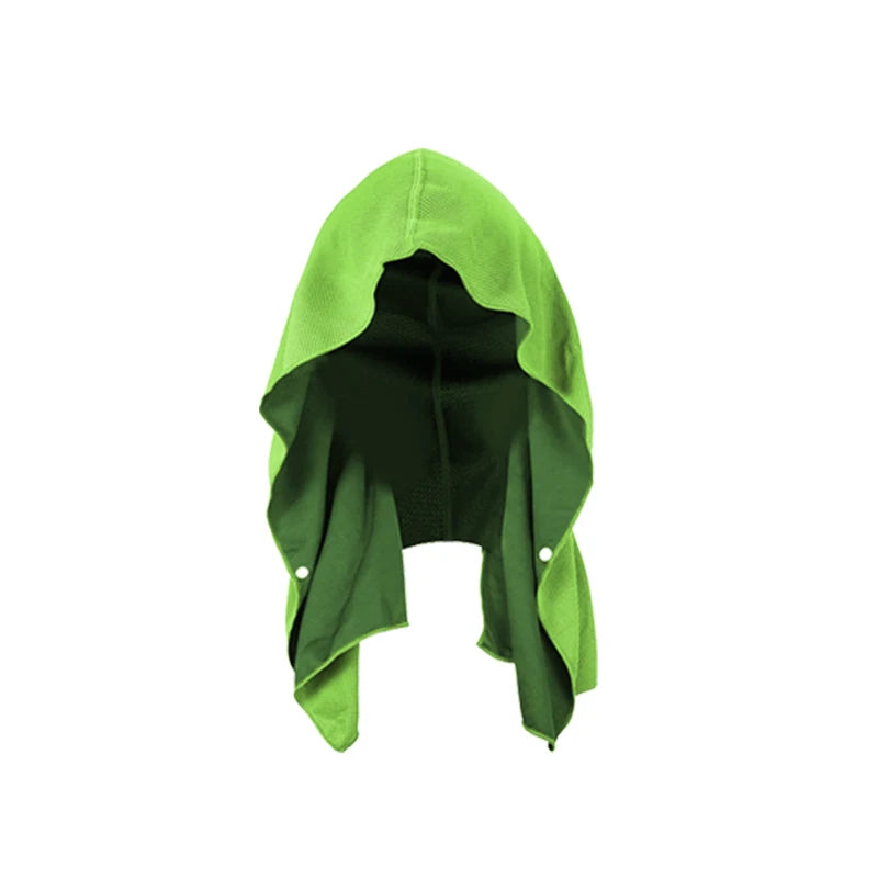 RaviZen Cooling Hoodie Towel – Directe Verkoeling | Sneldrogende Sport & Yoga Handdoek met Capuchon