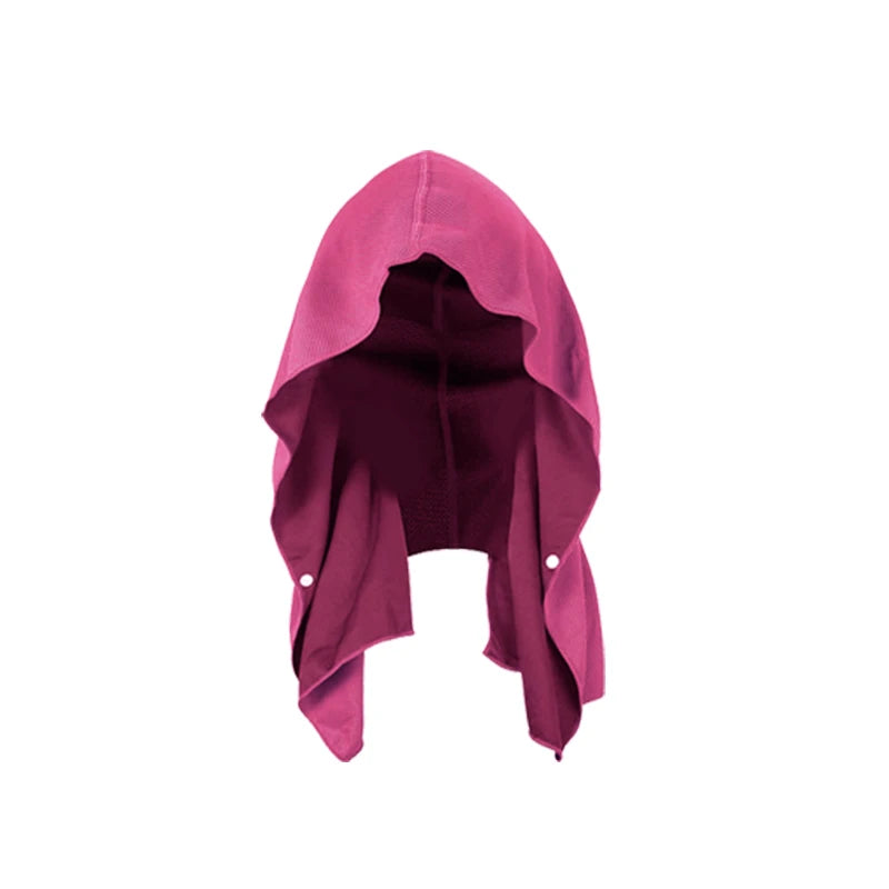 RaviZen Cooling Hoodie Towel – Directe Verkoeling | Sneldrogende Sport & Yoga Handdoek met Capuchon