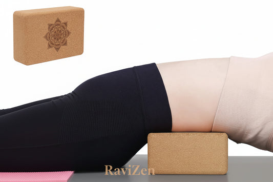 Eco‑Vriendelijk Kurken Yogablok – Natuurlijk Antislip Yoga & Pilates Blok (9×6×3 inch)