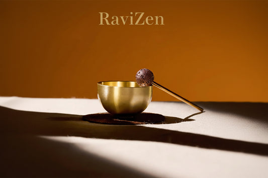 RaviZen Handgemaakte Tibetaanse Klankschaal – Inclusief Klopper en Kussen, voor Sound Healing & Meditatie