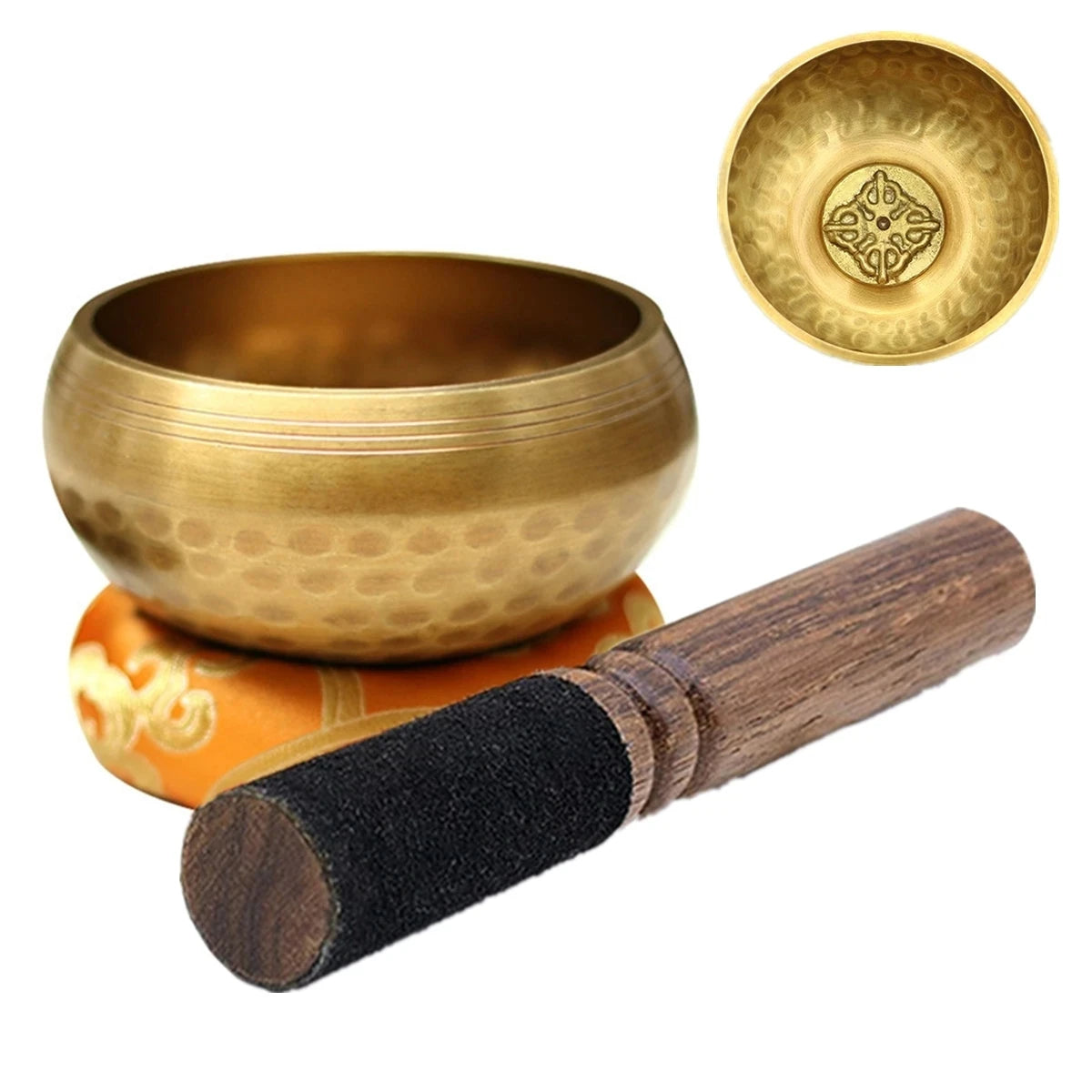 Tibetan Singing Bowl Set – Meditation & Yoga Sound Bowl with Striker and Cushion | Stress Relief & Relaxation
