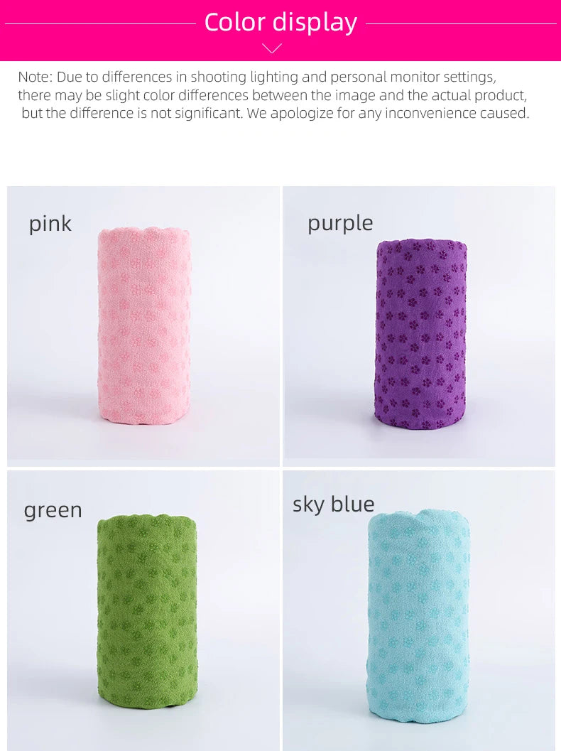 Hot Yoga Mat Handdoek – Antislip Yogatowel met Grip‑Punten | Absorberend, Zweetbestendig & Ideaal voor Hot Yoga en Pilates