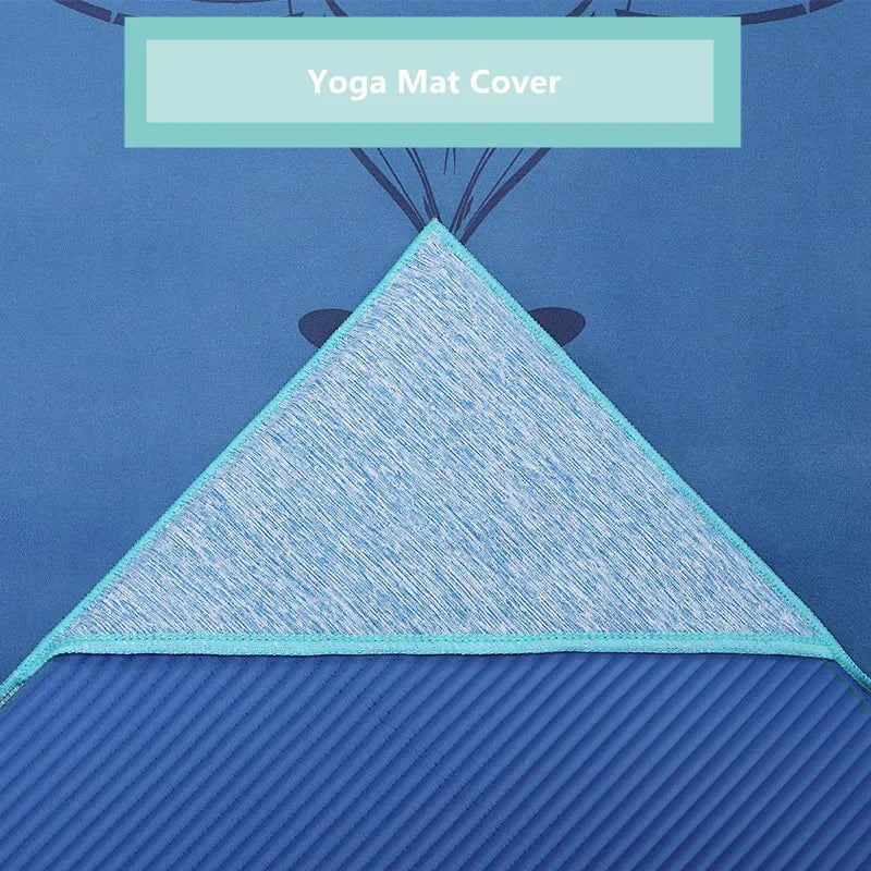 Hot Yoga Mat Towel 185*63cm Printed Yoga Towel Non-Slip Fitness Workout Mat Cover for Pilates Gym Yoga Blankets