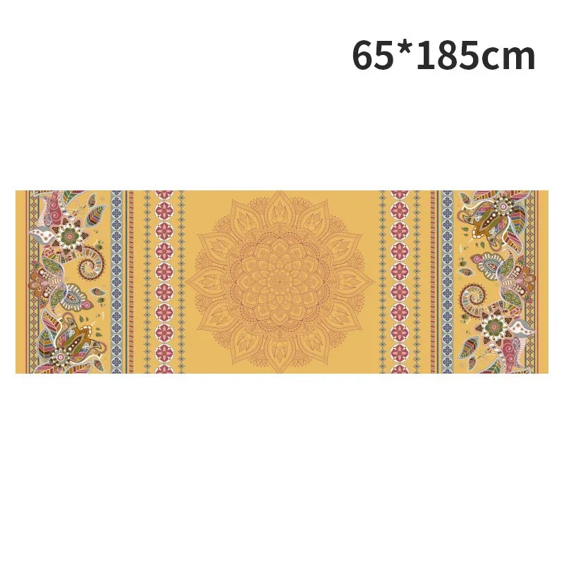 Hot Yoga Mat Towel 185*63cm Printed Yoga Towel Non-Slip Fitness Workout Mat Cover for Pilates Gym Yoga Blankets