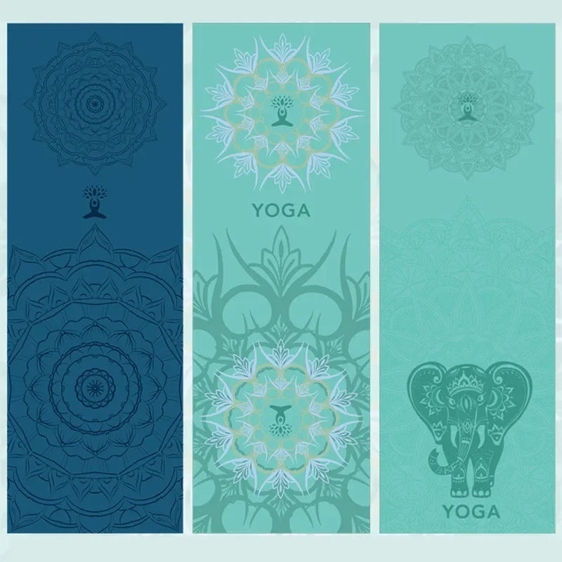Hot Yoga Mat Towel 185*63cm Printed Yoga Towel Non-Slip Fitness Workout Mat Cover for Pilates Gym Yoga Blankets