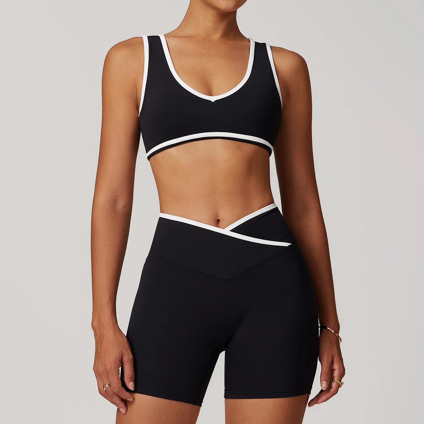 Yoga set 2-piece workout outfit fitness sportswear gym tracksuit high-waisted leggings sports bra women's clothing