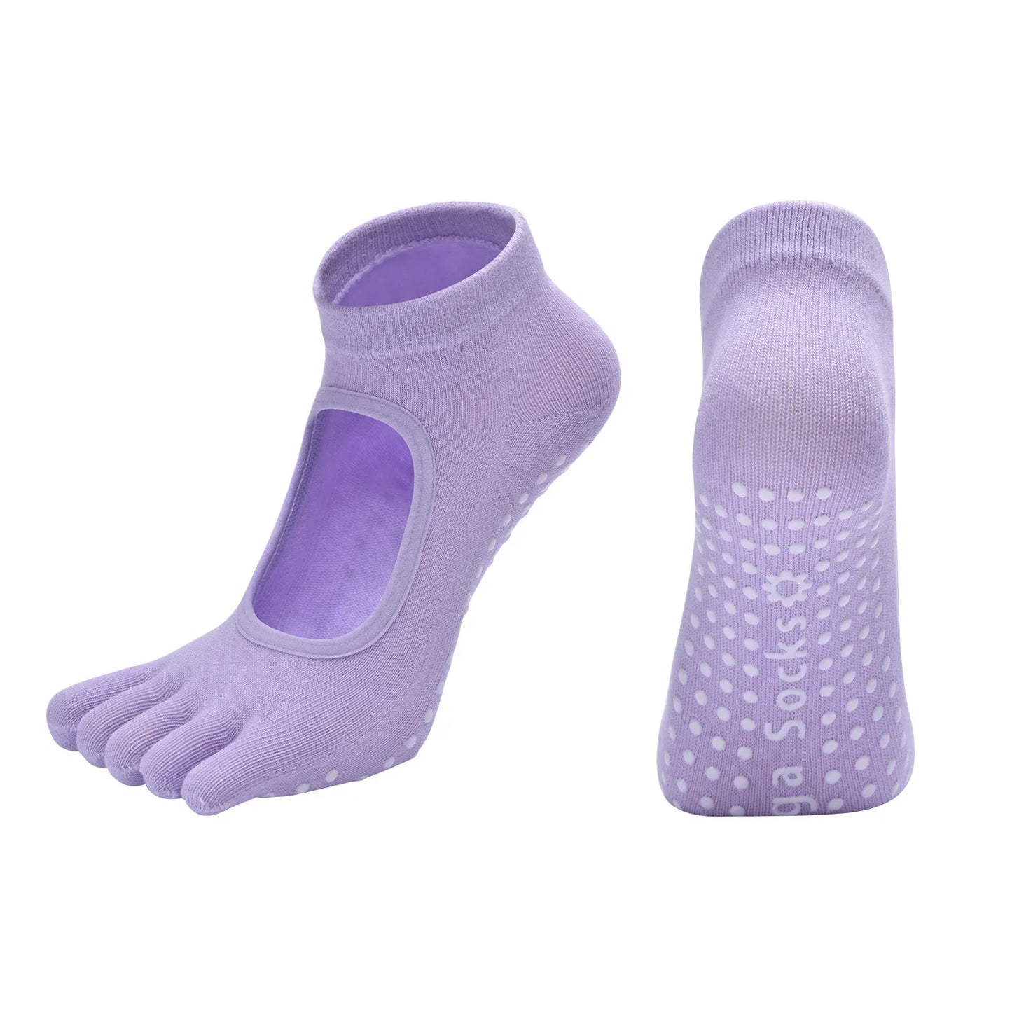 Anti-Slip Yoga Socks – Pilates & Fitness Grip Socks | Comfort & Stability for Home Workouts