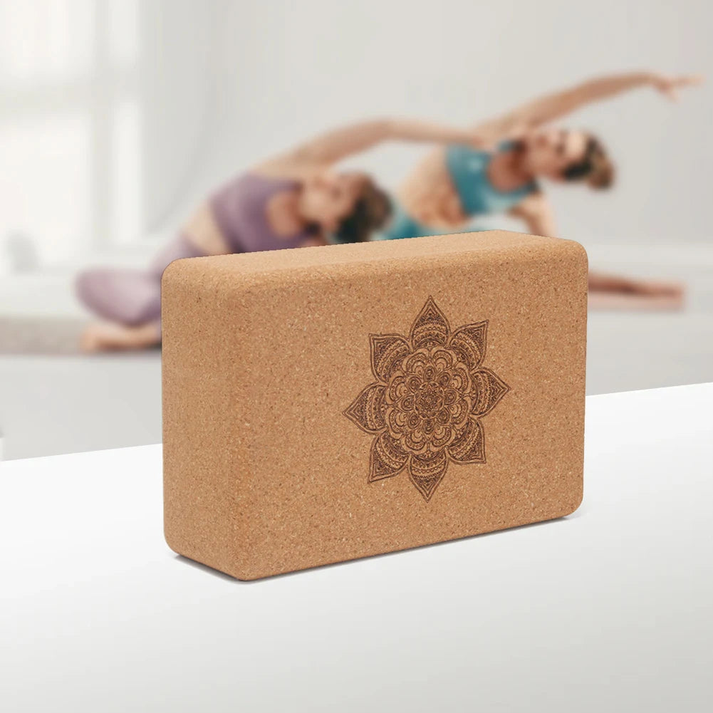 Eco‑Vriendelijk Kurken Yogablok – Natuurlijk Antislip Yoga & Pilates Blok (9×6×3 inch)