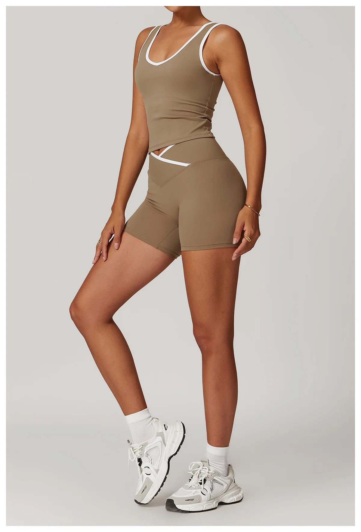 Yoga set 2-piece workout outfit fitness sportswear gym tracksuit high-waisted leggings sports bra women's clothing