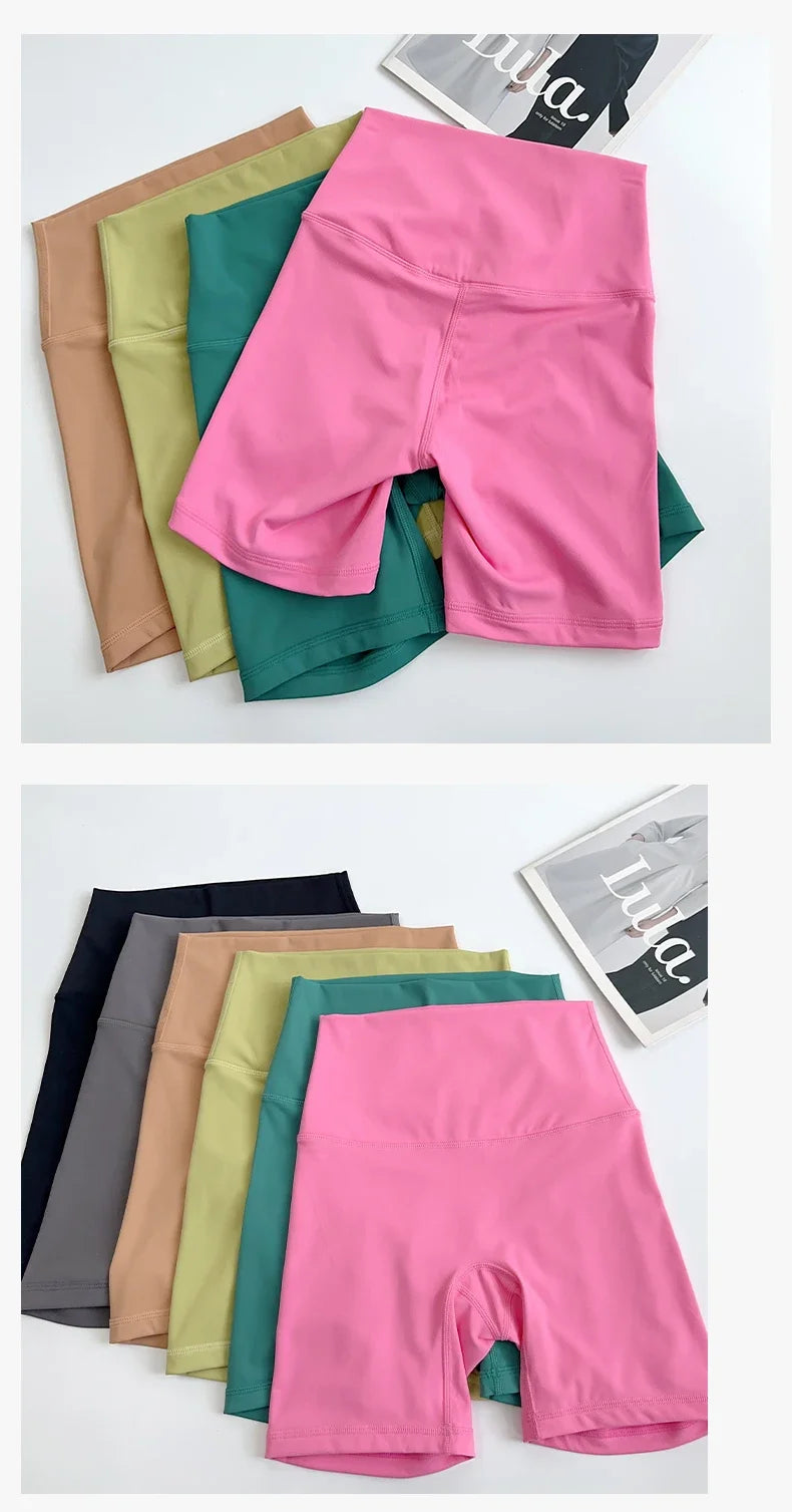 Women's High-Waist Yoga & Fitness Shorts – Quick-Drying 4-Point Sports Shorts with Shape Effect for Running, Cycling & Workouts