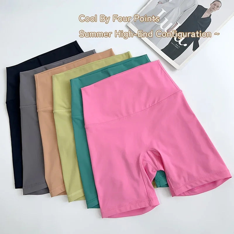 Women's High-Waist Yoga & Fitness Shorts – Quick-Drying 4-Point Sports Shorts with Shape Effect for Running, Cycling & Workouts