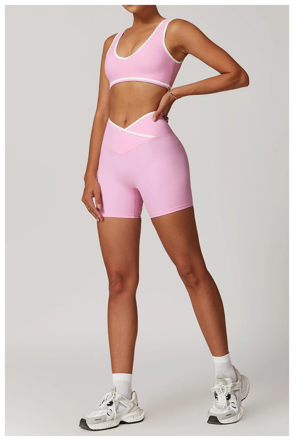 Yoga set 2-piece workout outfit fitness sportswear gym tracksuit high-waisted leggings sports bra women's clothing