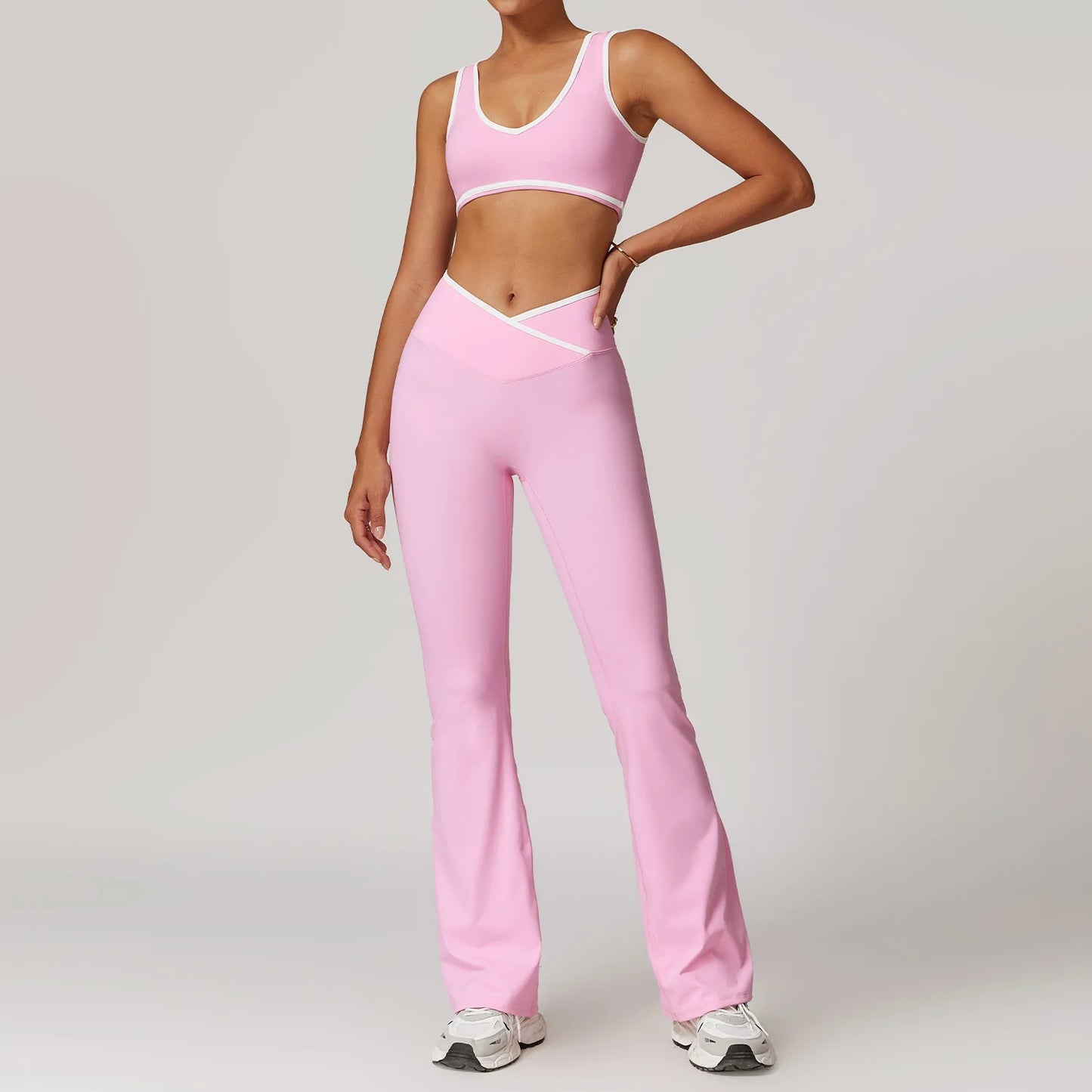 Yoga set 2-piece workout outfit fitness sportswear gym tracksuit high-waisted leggings sports bra women's clothing