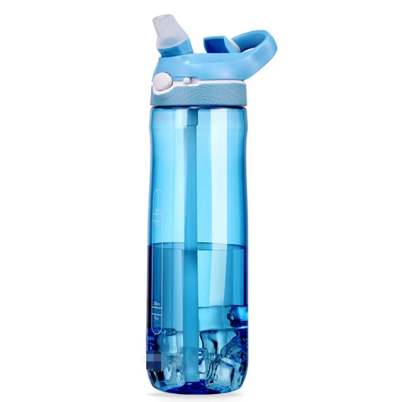 Tritan water bottle with straw, eco-friendly, durable (750ml/1000ml)