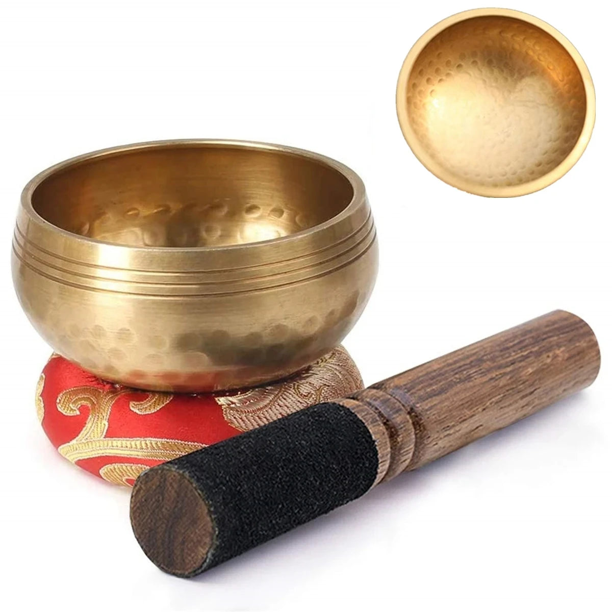 Tibetan Singing Bowl Set – Meditation & Yoga Sound Bowl with Striker and Cushion | Stress Relief & Relaxation