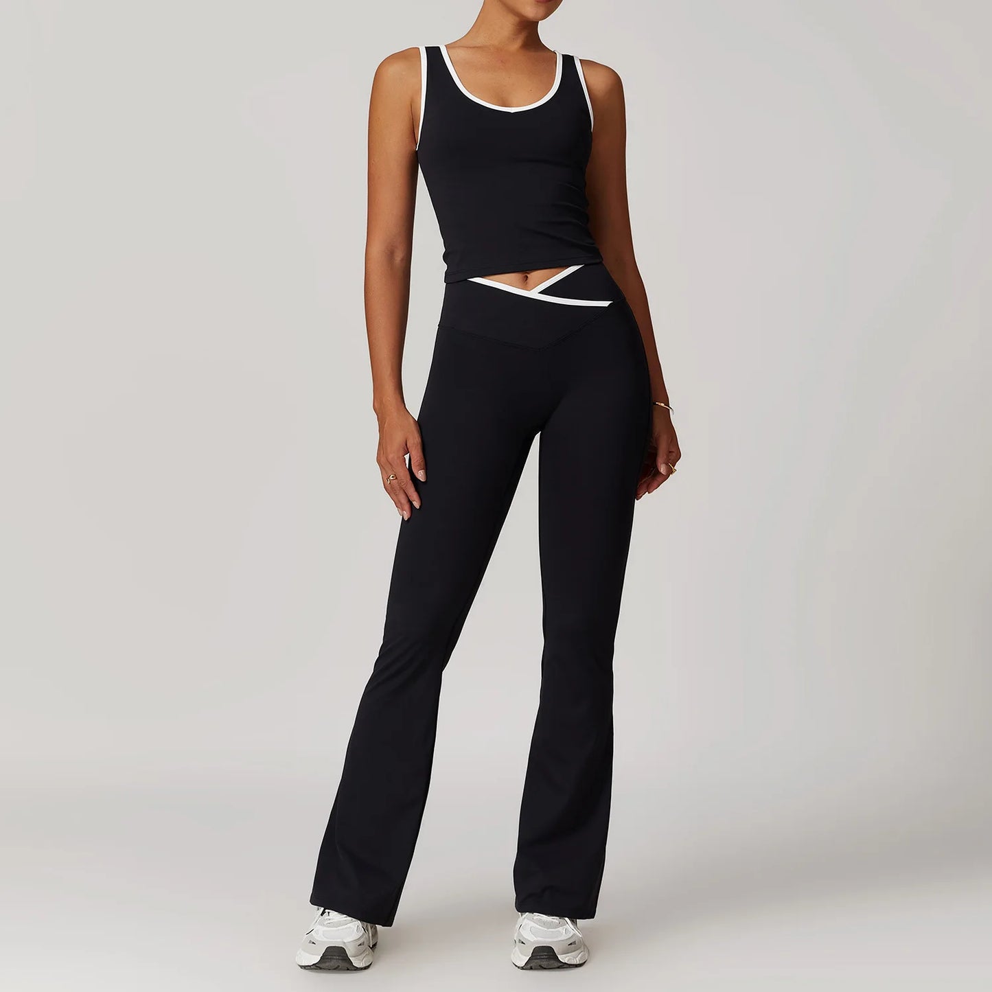 Yoga set 2-piece workout outfit fitness sportswear gym tracksuit high-waisted leggings sports bra women's clothing