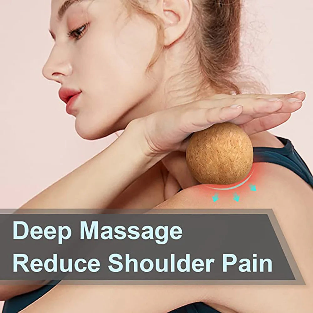 Natuurlijke Kurken Massageballen Set – Fascia Peanut Ball & Yogabal voor Rug, Schouders & Nek | Eco‑Vriendelijk Spierherstel & Pilates Training