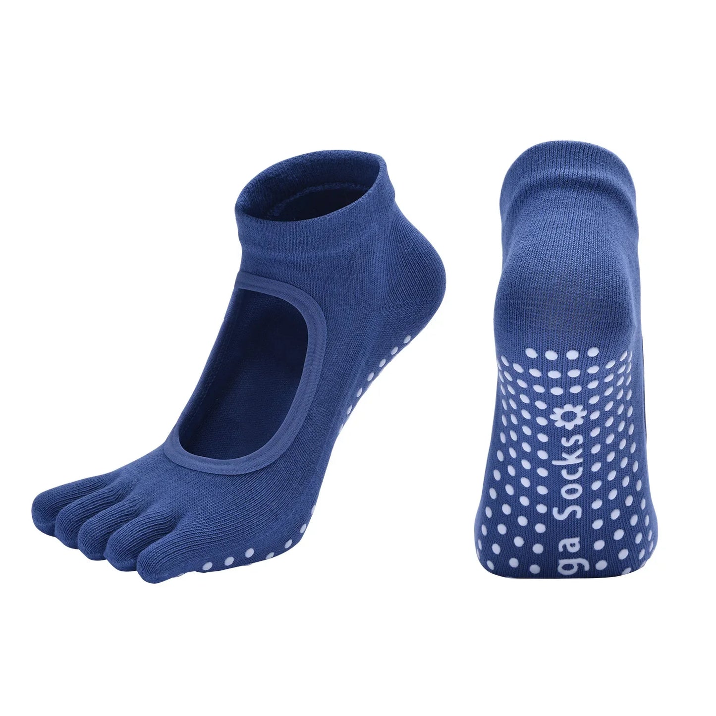 Anti-Slip Yoga Socks – Pilates & Fitness Grip Socks | Comfort & Stability for Home Workouts