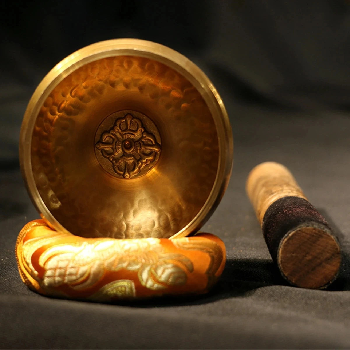 Tibetan Singing Bowl Set – Meditation & Yoga Sound Bowl with Striker and Cushion | Stress Relief & Relaxation