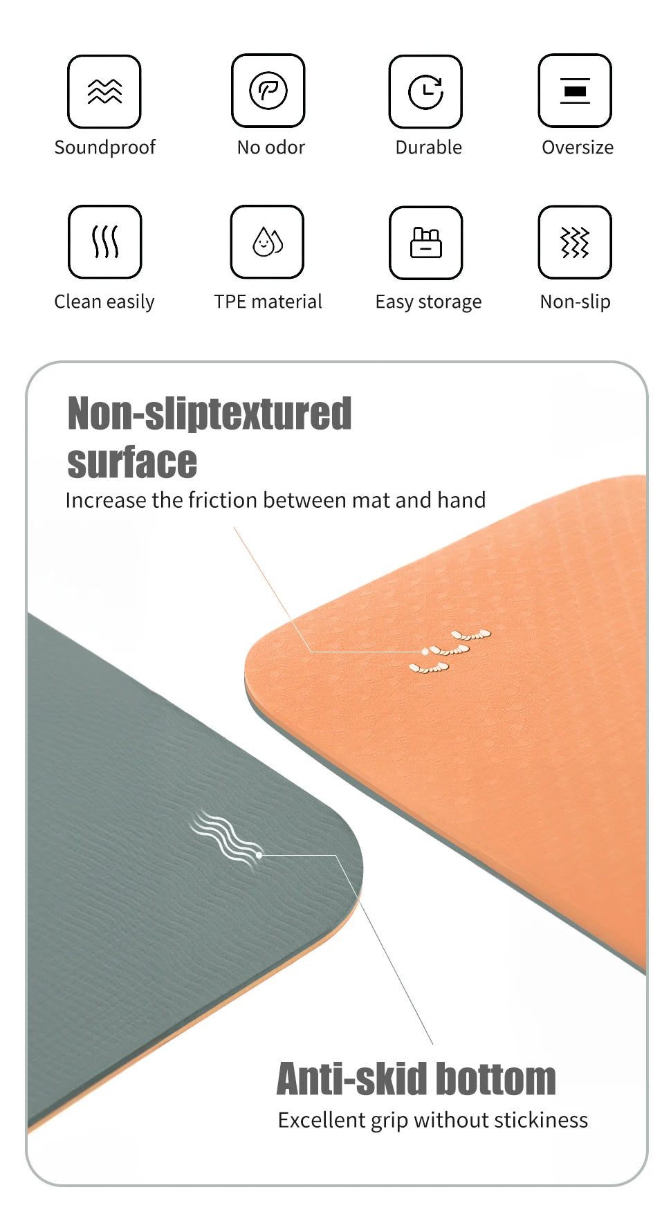Antislip Yoga Mat Extra Dik