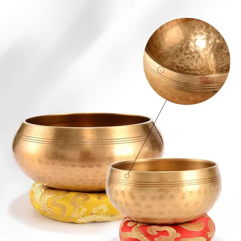 Handgemaakte Messing Klankschaal | Tibetaanse Meditatie & Geluidsgenezing