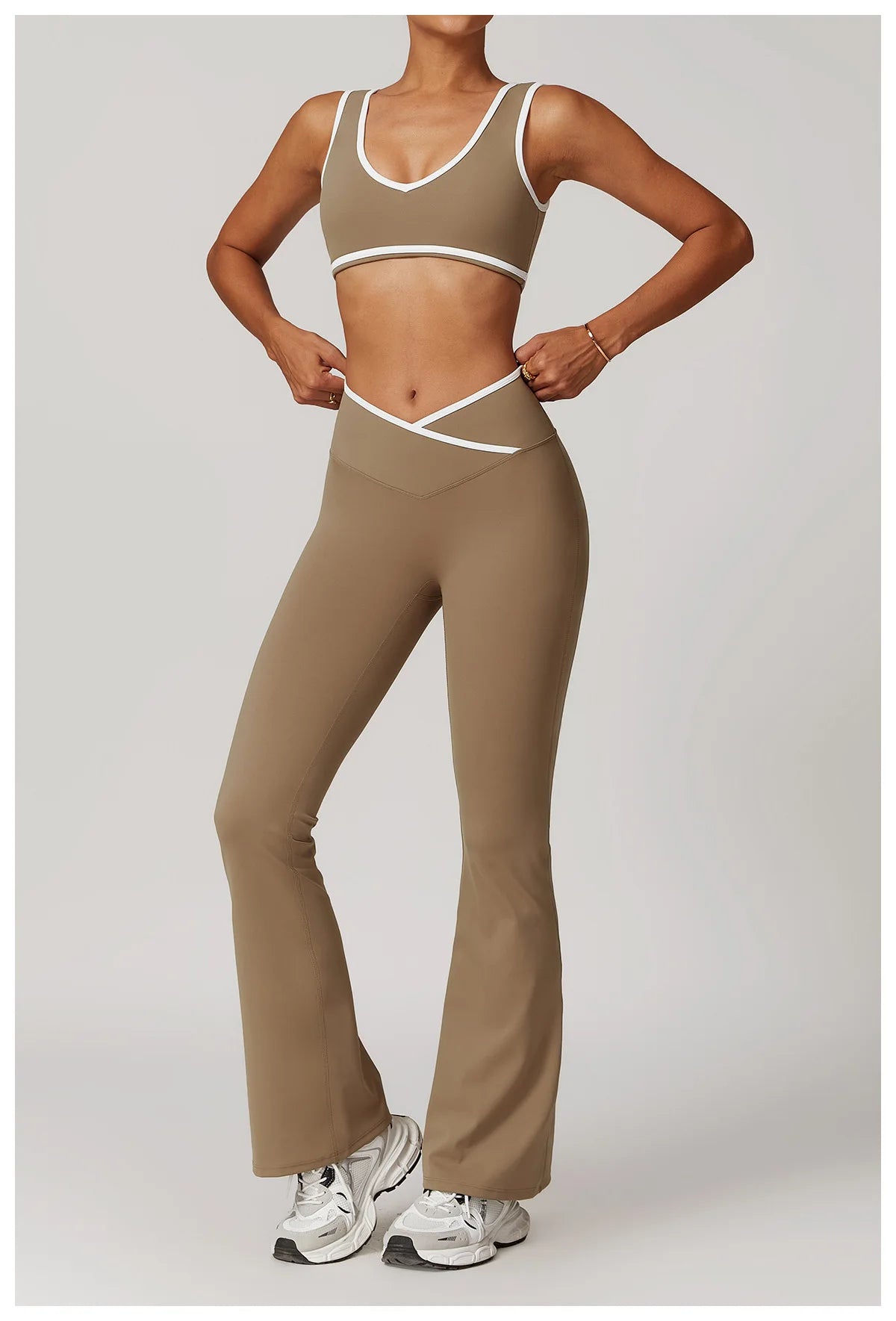 Yoga set 2-piece workout outfit fitness sportswear gym tracksuit high-waisted leggings sports bra women's clothing