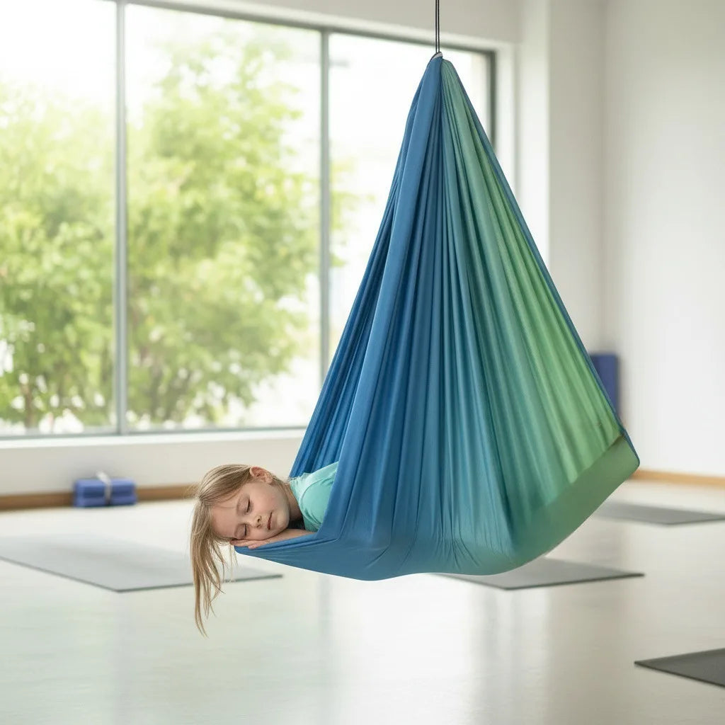 Yoga Hangmat voor Kinderen – Sensory Swing voor Binnen & Buiten | Elastisch Nylon voor Yoga & Therapie