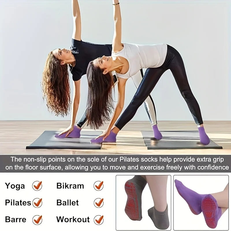 Anti-Slip Yoga Socks – Grip & Stability for Yoga, Pilates, and Home Workouts