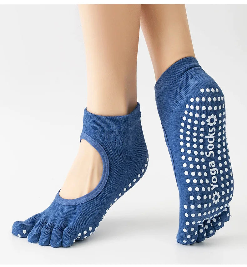 Anti-Slip Yoga Socks – Pilates & Fitness Grip Socks | Comfort & Stability for Home Workouts