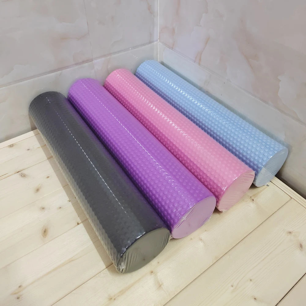 EVA Yoga Roller – Ronde Foam Cylinder voor Pilates & Spierherstel | Hexagon Grip, 9.5 cm Ø, 45 cm Lengte
