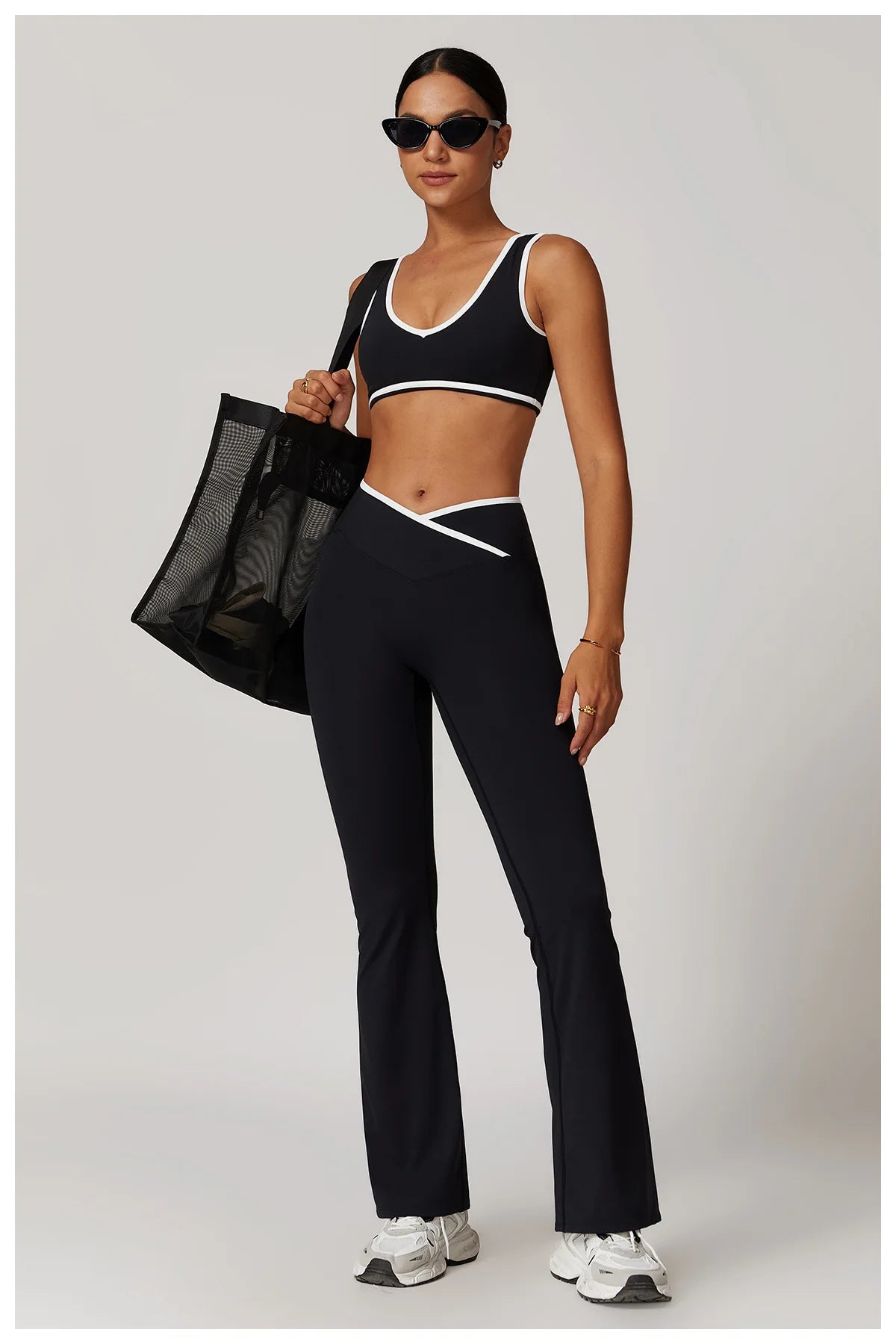 Yoga set 2-piece workout outfit fitness sportswear gym tracksuit high-waisted leggings sports bra women's clothing