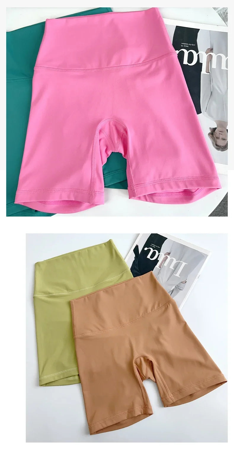 Women's High-Waist Yoga & Fitness Shorts – Quick-Drying 4-Point Sports Shorts with Shape Effect for Running, Cycling & Workouts