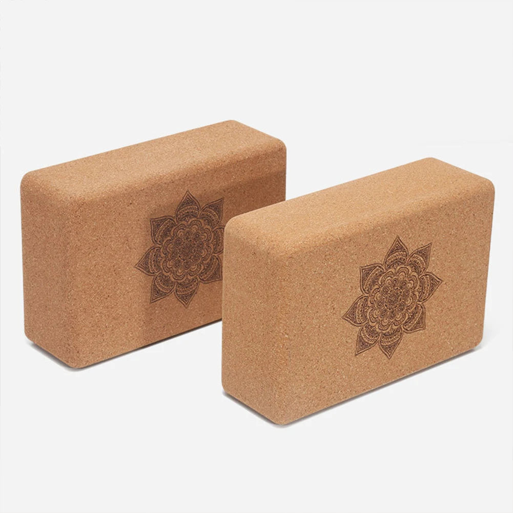 Eco‑Vriendelijk Kurken Yogablok – Natuurlijk Antislip Yoga & Pilates Blok (9×6×3 inch)