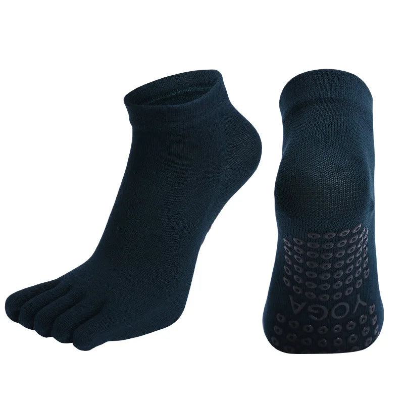 RaviZen Vijf-Teen Yoga Sokken – Antislip voor Yoga, Pilates & Ballet