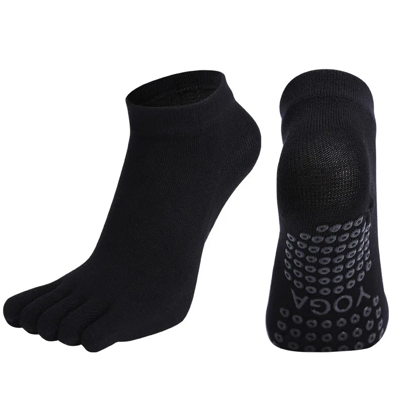 RaviZen Vijf-Teen Yoga Sokken – Antislip voor Yoga, Pilates & Ballet