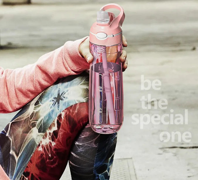 Tritan water bottle with straw, eco-friendly, durable (750ml/1000ml)